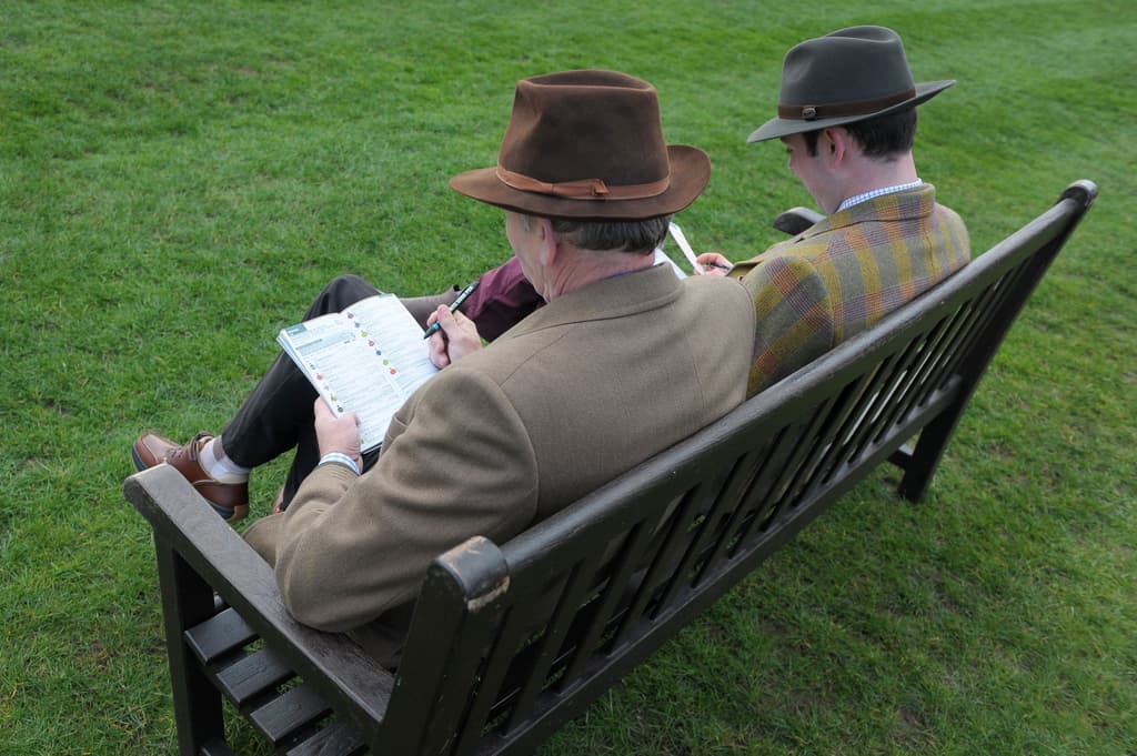 punters betting at the cheltenham festival